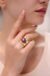 Agate & Hematite Bague